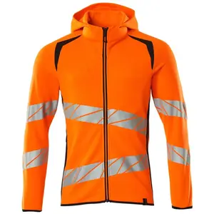 Mascot Accelerate Safe Capuchontrui met rits 19284-781 - hi-vis oranje/donkermarine - L pas cher