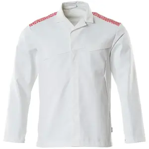 Comparateur de prix : Mascot Food & Care Jas 20254-442 - wit/signaalrood - 4XL