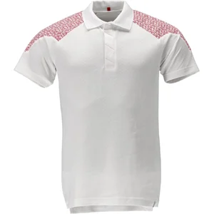 Comparateur de prix : Mascot Food & Care Poloshirt 20083-933 - wit/signaalrood - 6XL