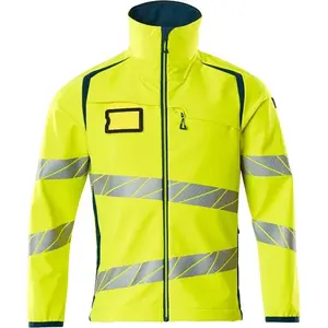Mascot Accelerate Safe Softshell Jas 19002 - Mannen - Geel/Petrol - XL pas cher