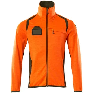Mascot Accelerate Safe Fleecetrui met rits 19403-316 - hi-vis oranje/mosgroen - 4XL pas cher