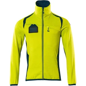 Mascot Accelerate Safe Fleecetrui met rits 19403-316 - hi-vis geel/donkerpetrol - L pas cher