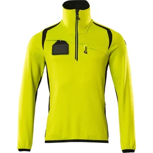Mascot Accelerate Safe Fleecetrui met korte rits 19303-316 - Hi-Vis geel/zwart - 2XL