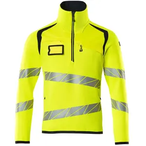 Comparateur de prix : Mascot Accelerate Safe Gebreide trui met korte rits 19005-351 - hi-vis geel/donkermarine - 3XL