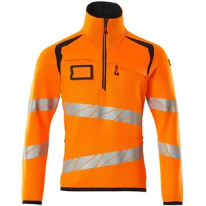 Mascot Accelerate Safe Gebreide trui met korte rits 19005-351 - hi-vis oranje/donkermarine - S pas cher