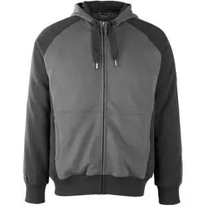 Mascot Unique Capuchontrui met rits 50566-963 - donkerantraciet/zwart - XL pas cher