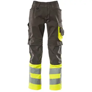 Comparateur de prix : Mascot Safe Supreme Broek met kniezakken 15679-860 - donkerantraciet/hi-vis geel - C58 - 76