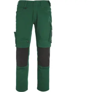 Mascot Unique Broek met kniezakken 12679-442 - Groen/Zwart - C54 - 82 pas cher