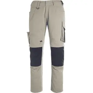 Mascot Unique Broek met kniezakken 12679-442 - lichtkhaki/zwart - C58 - 82 pas cher