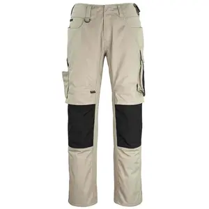 Mascot Unique Broek met kniezakken 12179-203 - lichtkhaki/zwart - C66 - 82 pas cher