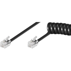 EET Nordic MicroConnect câble de téléphone - 2 m - noir pas cher