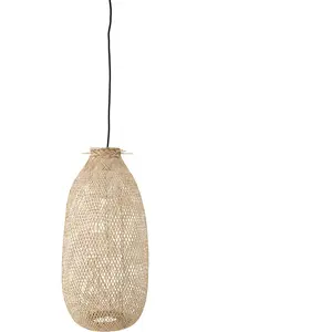 Bloomingville Suspension en bambou naturel Dimension Produit : Diamètre 24 Hauteur 65 cm Beige pas cher
