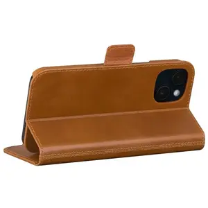 Comparateur de prix : iPhone 15 Bookcase hoesje - dbramante1928 - Effen Cognac - Leer