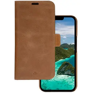 iPhone 14 Pro Max Bookcase hoesje - dbramante1928 - Effen Cognac - Leer pas cher