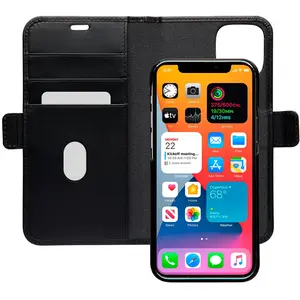 Comparateur de prix : iPhone 12 Pro Max Bookcase hoesje - dbramante1928 - Effen Zwart - Leer