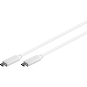 Microconnect USB3.1CC1W 1m USB C USB C Mannelijk Mannelijk Wit USB-kabel pas cher