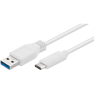 Microconnect USB3.1CA1W USB-kabel USB 3.2 Gen 1 (3.1 Gen 1) 1 m USB A USB C Wit pas cher