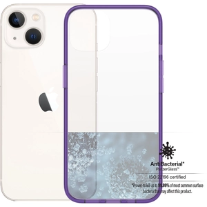 PanzerGlass Panzer Glass ClearCase Paars kleur Hoesje voor iPhone 13 / iPhone 14 - Grape - Anti-Bacterial pas cher