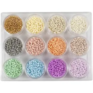 Comparateur de prix : Creativ company Rocailles, pastelkleuren, d 3 mm, afm 8/0 , gatgrootte 0,6-1,0 mm, 12x17 gr/ 1 doos
