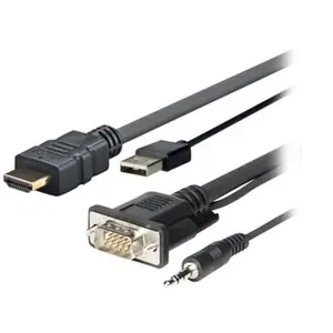 Vivolink PROHDMIMVGA3 HDMI kabel 3 m HDMI Type A (Standaard) Zwart pas cher
