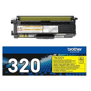 Brother TN320Y - jaune - originale - cartouche de toner pas cher