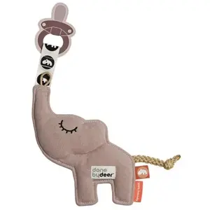 Done By Deer Doudou attache sucette Elphee rose pas cher