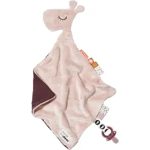Done By Deer Doudou plat attache sucette Raffi la girafe rose (30 cm) pas cher