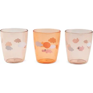 Done by Deer Lot de 3 gobelets Yummy Happy clouds papaye (120 ml) pas cher