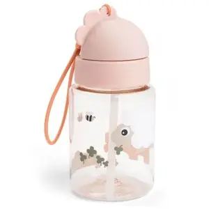 Done by Deer Gourde à paille Tiny farm Rose pas cher