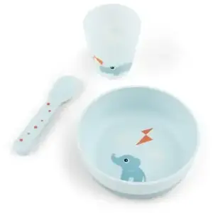 Done by Deer Coffret premier repas Foodie Playground bleu pas cher