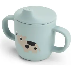 Done By Deer Silicone Tuitbeker | Tiny Farm Blue pas cher