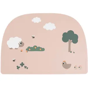 Done By Deer Silicone Placemat | Tiny Farm Powder pas cher