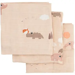 Lot de 3 langes Playground Rose (65x65 cm) pas cher