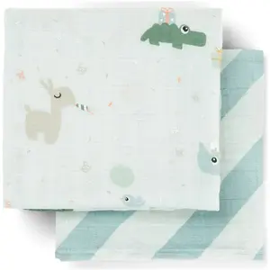 Done By Deer Celebration Hydrofiel Luiers - 2 Stuks - Blue pas cher