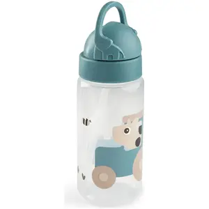 Done By Deer Drinkfles Met Rietje 350ml | Tiny Farm Blue pas cher