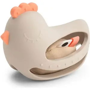 Jouet dentition & préhension avec hochet Clucky Sable pas cher