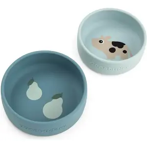 Done By Deer Dotti Siliconen Kommenset - 2 Stuks - Blue pas cher