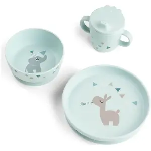 Done By Deer Celebration Foodie Dinerset Met Zuignap - Blue pas cher