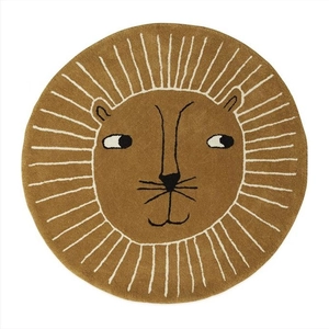 OYOY Mini Tapis rond lion (95 cm) pas cher