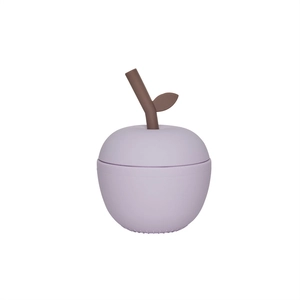 OYOY Mini Tasse en silicone avec paille Pomme Lavender pas cher