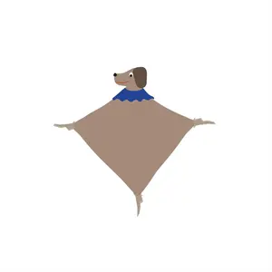 OyoyLiving Doudou chien marron en coton biologique H38x36cm pas cher