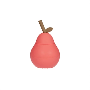 OYOY Mini Tasse en silicone avec paille Poire cherry pas cher