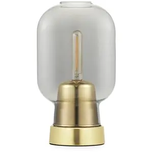 Normann Copenhagen - Amp Table Lamp Smoke Brass EU pas cher