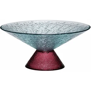 Hübsch Bonbon Glass Bowl Large Blue/Red pas cher