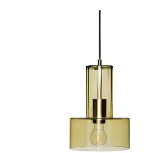 Zielona szklana lampa wisz ca ø 20 cm Ripple HübschVendu parbol