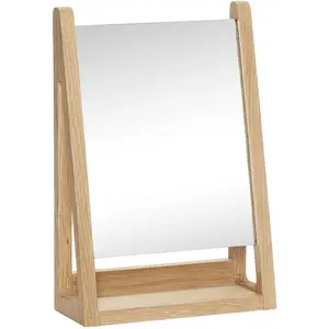 Miroir de table Hubsch Interior Point - marron - 22x9x32 cm pas cher