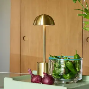 Hübsch, Lampe de table, Taten Tragbare Lampe Messingfarben pas cher