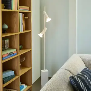 Hübsch, Lampadaire, Set Stehlampe Hellgrau (G9) pas cher