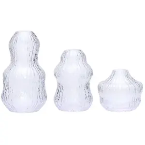 Hübsch, Vase, Fuyu Vasen Klar (3er Set) (1x, 1.06 l) pas cher