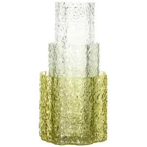 Hübsch, Vase, Triple Vasen Grün/Klar (3er Set) (3x, 3.80 l)